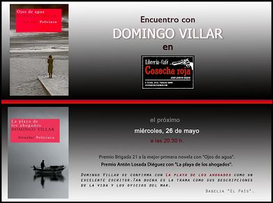 Domingo Villar presenta sus novelas de género policíaco en Valencia
